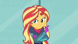 Size: 1164x655 | Tagged: safe, screencap, sunset shimmer, better together, equestria girls, holidays unwrapped, clothes, solo, winter outfit