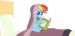 Size: 9992x4923 | Tagged: safe, artist:pangbot, derpibooru import, rainbow dash, pegasus, pony, read it and weep, adorkable, bandaid, bed, book, cover, cute, daring do book, dashabetes, dork, female, hospital, hospital bed, hospital gown, mare, pillow, rainbow dork, reading, simple background, sitting, solo, transparent background, vector