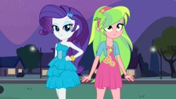 Size: 1920x1080 | Tagged: safe, artist:edwardp31, artist:ponyvio, artist:xebck, lemon zest, rarity, equestria girls, clothes, dress, duo, fall formal outfits, female