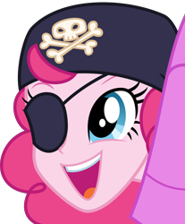 Size: 3000x3625 | Tagged: safe, artist:ambassad0r, pinkie pie, equestria girls, friendship games, .svg available, bandana, cute, eyepatch, open mouth, pirate, simple background, solo, transparent background, vector