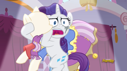 Size: 1277x717 | Tagged: safe, screencap, rarity, pony, unicorn, fame and misfortune, discovery family logo, makeup, mannequin, running makeup, solo