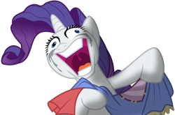 Size: 5591x3697 | Tagged: safe, artist:jhayarr23, rarity, pony, unicorn, fame and misfortune, crying, derp, faic, freakout, insanity, makeup, nightmare fuel, rarisnap, running makeup, simple background, solo, transparent background, vector, why i'm creating a gown darling