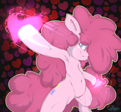Size: 1400x1300 | Tagged: safe, artist:failprofile, pinkie pie, earth pony, pony, armpits, female, mare, pink coat, pink mane, solo