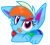 Size: 530x474 | Tagged: safe, artist:rainbow eevee, derpibooru import, rainbow dash, oc, oc:rainbow eevee, cheek fluff, cute, daaaaaaaaaaaw, eevee, hnnng, looking at you, pokémon, simple background, solo, species swap, tongue out, transparent background, weapons-grade cute