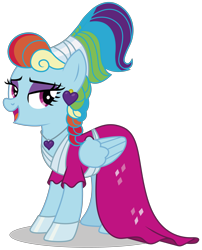 Size: 4068x5027 | Tagged: safe, artist:dragonchaser123, derpibooru import, rainbow dash, pegasus, pony, sparkle's seven, absurd resolution, cute, dashabetes, ear piercing, earring, eyeshadow, female, jewelry, makeup, mare, megaradash, necklace, piercing, simple background, solo, transparent background, vector