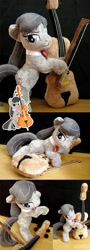 Size: 800x2234 | Tagged: safe, artist:furboz, octavia melody, earth pony, pony, cello, irl, musical instrument, photo, plushie