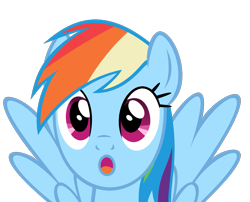 Size: 1063x857 | Tagged: safe, artist:iamthegreatlyra, derpibooru import, rainbow dash, pegasus, pony, may the best pet win, :o, cute, dashabetes, female, flying, mare, open mouth, simple background, solo, surprised, transparent background, vector, wings