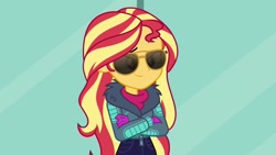 Size: 1920x1080 | Tagged: safe, screencap, sunset shimmer, better together, equestria girls, holidays unwrapped, clothes, glasses, winter outfit