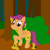 Size: 1000x1000 | Tagged: safe, artist:rapidstrike, scootaloo, pegasus, pony, female, solo, tree sap