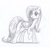 Size: 1758x1640 | Tagged: safe, artist:digiral, fluttershy, pegasus, pony, monochrome, solo, traditional art