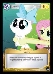 Size: 358x500 | Tagged: safe, fluttershy, cat, pegasus, pony, ccg, enterplay, high magic, mitsy