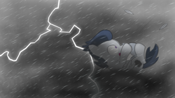 Size: 2560x1440 | Tagged: safe, artist:dtcx97, derpibooru import, rumble, lightning, post-crusade, rain, solo, thunderstorm, wallpaper