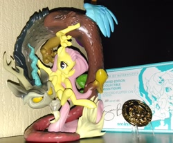 Size: 1967x1631 | Tagged: safe, artist:sambragg, discord, fluttershy, pegasus, pony, figure, figurine, flutter on, resin, welovefine