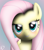 Size: 3500x3950 | Tagged: safe, artist:facelesssoles, fluttershy, pegasus, pony, bedroom eyes, blushing, bust, looking at you, portrait, signature, simple background, smiling, solo