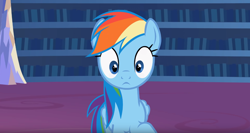 Size: 1254x665 | Tagged: safe, artist:agrol, derpibooru import, screencap, rainbow dash, pegasus, pony, unicorn, body swap, eye swap, female, let's switch bodies, mare, solo