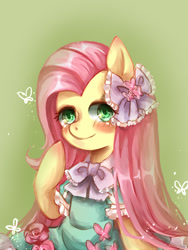 Size: 900x1200 | Tagged: safe, artist:xing, fluttershy, pegasus, pony, clothes, pixiv, solo