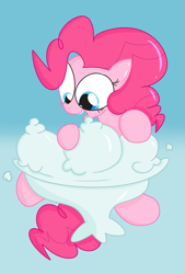 Size: 1241x1841 | Tagged: safe, artist:mr-degration, pinkie pie, earth pony, pony, what about discord?, cloud, food, ice cream, solo