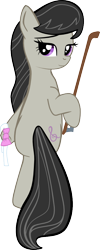 Size: 398x999 | Tagged: safe, artist:schaafii, octavia melody, earth pony, pony, bipedal, simple background, transparent background, vector