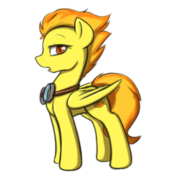 Size: 1500x1500 | Tagged: safe, artist:theparagon, derpibooru import, spitfire, pegasus, pony, female, mare, solo, two toned mane, wings, yellow coat