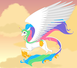 Size: 847x746 | Tagged: safe, artist:bambisparanoia, princess celestia, alicorn, pony, cloven hooves, solo, unshorn fetlocks