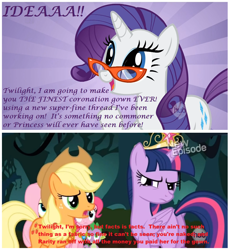 Size: 1296x1407 | Tagged: safe, edit, edited screencap, screencap, applejack, fluttershy, pinkie pie, rarity, spike, twilight sparkle, twilight sparkle (alicorn), alicorn, dragon, earth pony, pegasus, pony, unicorn, adorkable, big crown thingy, dork, fairy tale, female, humiliation, jewelry, karma, mare, plot, regalia, scam, screencap comic, sin of pride, the emperor's new clothes, vanity, we don't normally wear clothes