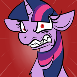 Size: 1280x1280 | Tagged: safe, artist:irishthorns, derpibooru import, twilight sparkle, angry, solo