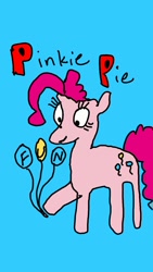 Size: 720x1280 | Tagged: safe, artist:applejackfkingsucks, pinkie pie, earth pony, pony, 1000 hours in ms paint, drawing, ms paint, quality, solo, stylistic suck