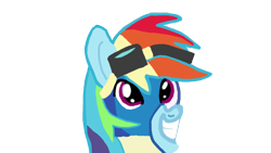 Size: 1280x720 | Tagged: safe, derpibooru import, editor:the dreaded, rainbow dash, pegasus, pony, clothes, happy birthday mlp:fim, mlp fim's ninth anniversary, scene interpretation, solo, uniform, wonderbolts uniform