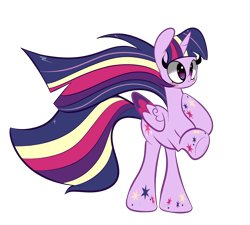 Size: 5000x4500 | Tagged: safe, artist:turtlefarminguy, derpibooru import, twilight sparkle, twilight sparkle (alicorn), alicorn, pony, twilight's kingdom, absurd resolution, female, mare, rainbow power, solo