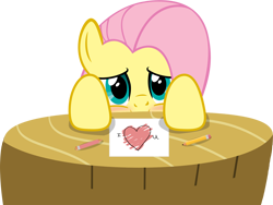 Size: 1922x1444 | Tagged: safe, artist:shutterflyeqd, fluttershy, pegasus, pony, blushing, bronybait, cute, drawing, looking at you, offscreen character, paper, pencil, pov, shyabetes, solo