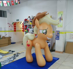 Size: 1023x962 | Tagged: safe, artist:chunksta, applejack, earth pony, pony, bootleg, chinese, hongyi, inflatable