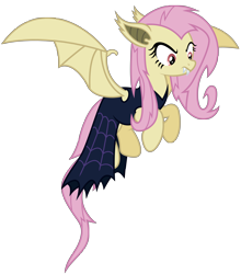 Size: 8800x10000 | Tagged: safe, artist:mpnoir, fluttershy, bat pony, pony, scare master, .svg available, absurd resolution, adobe illustrator, clothes, costume, flutterbat, flutterbat costume, flying, nightmare night, nightmare night costume, simple background, solo, transparent background, vector