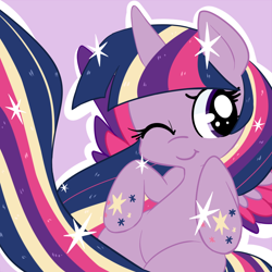 Size: 900x900 | Tagged: safe, artist:pegacornss, derpibooru import, twilight sparkle, twilight sparkle (alicorn), alicorn, pony, twilight's kingdom, cute, female, mare, rainbow power, solo, twiabetes