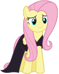 Size: 8000x10000 | Tagged: safe, artist:mpnoir, fluttershy, pegasus, pony, scare master, absurd resolution, adobe illustrator, clothes, costume, dress, nightmare night, nightmare night costume, simple background, solo, transparent background, vector