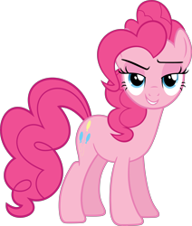 Size: 5095x6000 | Tagged: safe, artist:slb94, pinkie pie, earth pony, pony, the lost treasure of griffonstone, absurd resolution, bedroom eyes, simple background, smirk, solo, transparent background, vector