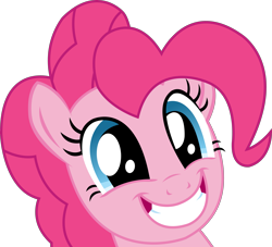 Size: 5157x4678 | Tagged: safe, artist:sketchmcreations, pinkie pie, earth pony, pony, hearthbreakers, absurd resolution, face, happy, inkscape, simple background, smiling, solo, transparent background, vector