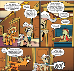 Size: 1265x1205 | Tagged: safe, idw, applejack, mayor mare, earth pony, pony, spoiler:comic, spoiler:comicff15, bureaucracy, hoggle, you had one job