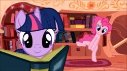 Size: 640x360 | Tagged: safe, derpibooru import, pinkie pie, twilight sparkle, earth pony, pony, animated, dancing, let's dance in the background