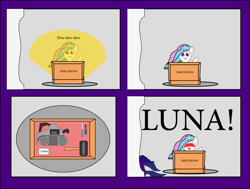 Size: 3024x2282 | Tagged: safe, artist:planetkiller, princess celestia, princess luna, alicorn, pony, angry, belt sander, birch box, blushing, chisel, comic, cute, hammer, lipstick