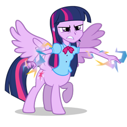 Size: 2000x2000 | Tagged: dead source, safe, artist:ldear, derpibooru import, twilight sparkle, twilight sparkle (alicorn), alicorn, centaur, equestria girls, twilight's kingdom, magic, seraphicalicorn, simple background, solo, super saiyan princess, this isn't even my final form, transparent background, vector, what has magic done