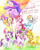 Size: 1200x1484 | Tagged: safe, artist:hobilo, derpibooru import, applejack, fluttershy, pinkie pie, princess twilight 2.0, rainbow dash, rarity, spike, twilight sparkle, twilight sparkle (alicorn), unicorn twilight, alicorn, dragon, earth pony, pegasus, pony, unicorn, the last problem, cowboy hat, dragons riding ponies, end of ponies, female, flying, hat, male, mane seven, mane six, mare, older, older twilight, open mouth, pixiv, riding, thank you