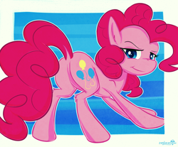 Size: 2480x2049 | Tagged: safe, artist:replacer808, pinkie pie, earth pony, pony, dock, plot, solo