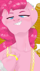 Size: 1080x1920 | Tagged: safe, artist:nexxass, pinkie pie, earth pony, pony, 4hoovez, cartel, drawing, fingers, hand, hoof hands, photo, pop culture, rapper, ring, solo, yung money