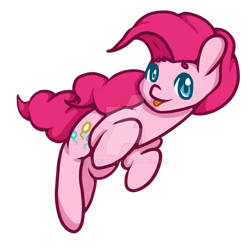 Size: 1024x1024 | Tagged: safe, artist:amurple33, pinkie pie, earth pony, pony, female, mare, pink coat, pink mane, solo, watermark