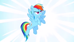 Size: 1280x720 | Tagged: safe, derpibooru import, screencap, rainbow dash, pegasus, pony, the ticket master, solo