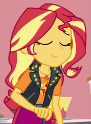 Size: 701x952 | Tagged: safe, screencap, sunset shimmer, better together, equestria girls, holidays unwrapped, cropped, geode of empathy, magical geodes, solo