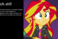 Size: 1056x714 | Tagged: safe, edit, edited screencap, screencap, sunset shimmer, equestria girls, rainbow rocks, background pony strikes again, op is a cuck, op is trying to start shit, op is trying too hard, solo