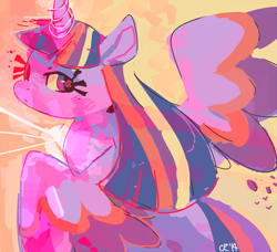 Size: 1157x1053 | Tagged: safe, artist:cherivinca, derpibooru import, twilight sparkle, twilight sparkle (alicorn), alicorn, pony, female, mare, rainbow power, solo