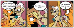 Size: 1302x500 | Tagged: safe, edit, idw, applejack, mayor mare, earth pony, pony, spoiler:comic, spoiler:comicff15, female, lesbian, mayorjack, shipping