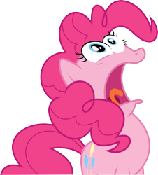 Size: 10000x11040 | Tagged: safe, artist:xenoneal, pinkie pie, earth pony, pony, too many pinkie pies, absurd resolution, pinkie frogmouth, simple background, solo, transparent background, vector